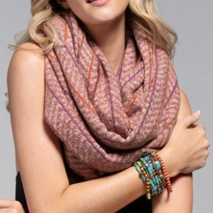 Herringbone print infinity scarf
